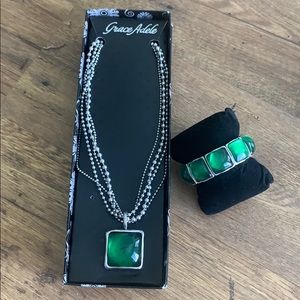 Grace Adele green jewelry set